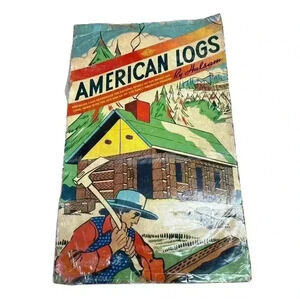 Vintage Halsam American Logs Large Set in Original Box See Photos